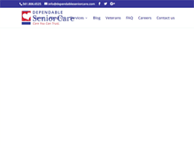 Tablet Screenshot of dependableseniorcare.com